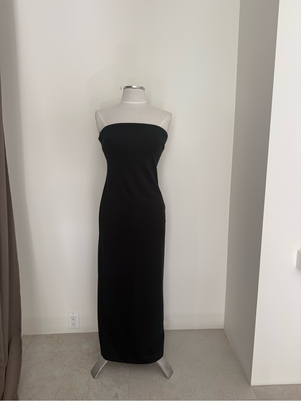 Zara Strapless Black Maxi Dress
